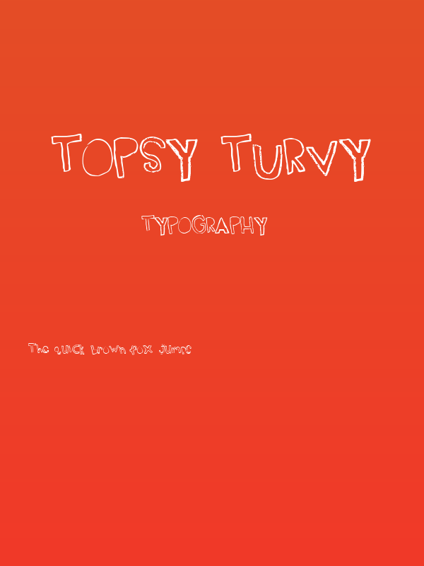 Topsy Turvy Poster