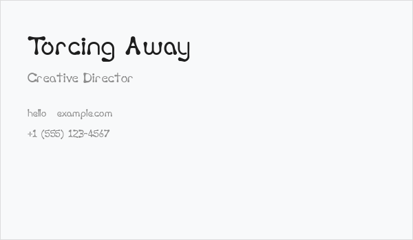 Torcing Away Business Card
