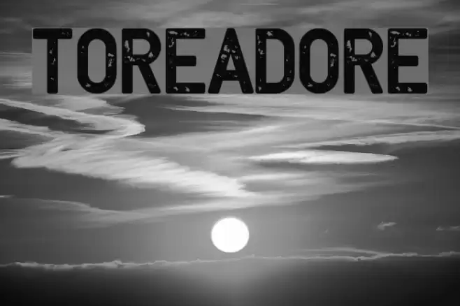 Toreadore Font examples