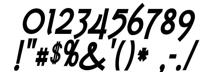 Tork Bold Italic Font OTHER CHARS