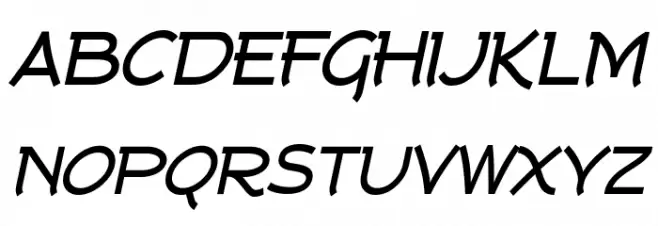 Tork Bold Italic Caratteri MAIUSCOLE