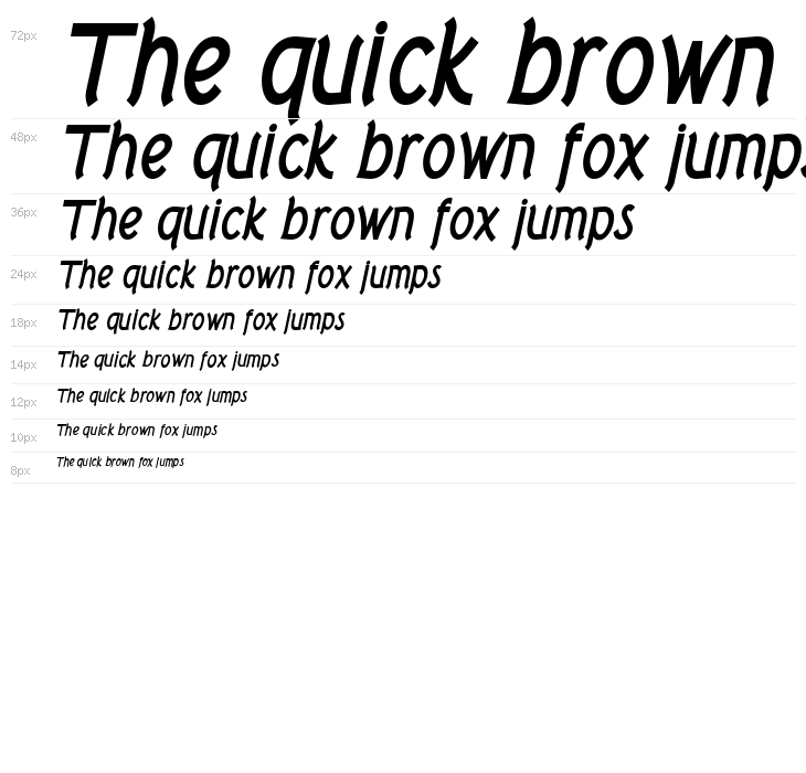 Tork Bold Italic Waterfall