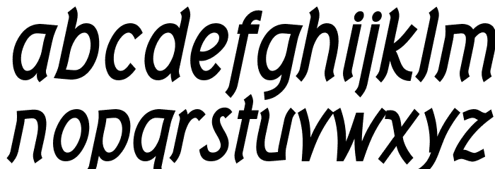 Tork Bold Italic Font LOWERCASE
