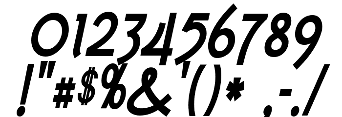 Tork-BoldItalic Font OTHER CHARS