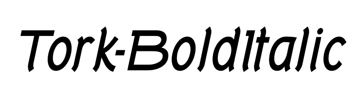 Tork-BoldItalic  Frei Schriftart Herunterladen