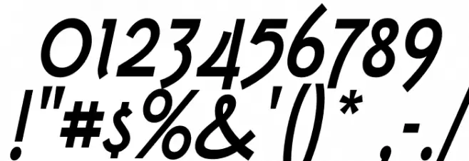 Tork-BoldItalic Font OTHER CHARS