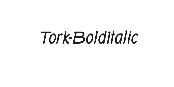 Tork-BoldItalic Logo