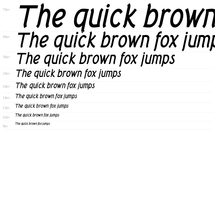 Tork-BoldItalic Waterfall