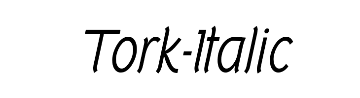 Tork-Italic  免费字体下载