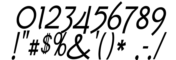 Tork-Italic フォント その他の文字