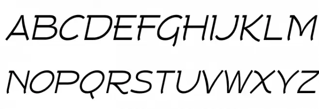 Tork-Italic फ़ॉन्ट अपरकेस