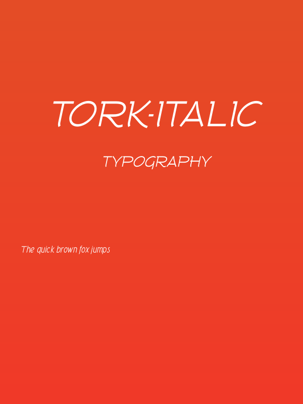 Tork-Italic Poster
