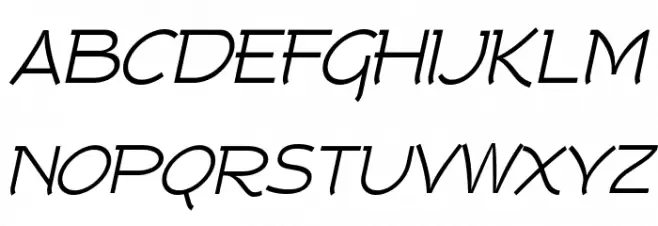 Tork-Italic 字体 大写