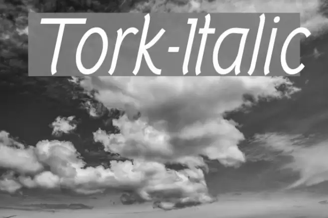 Tork-Italic フォント examples