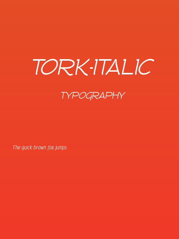 Tork-Italic Poster