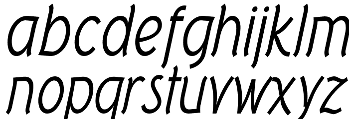 Tork-Italic フォント 小文字