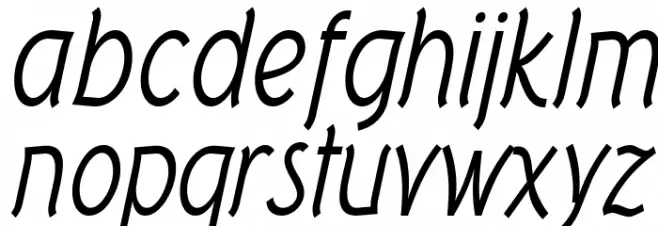 Tork-Italic Fuentes MINÚSCULAS