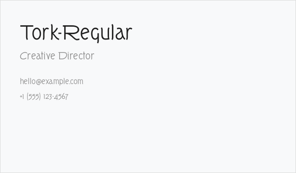 Tork-Regular Business Card