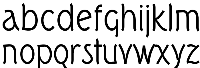 Tork Font LOWERCASE