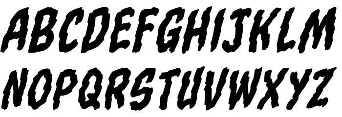 Torn Asunder BB Italic Font LOWERCASE