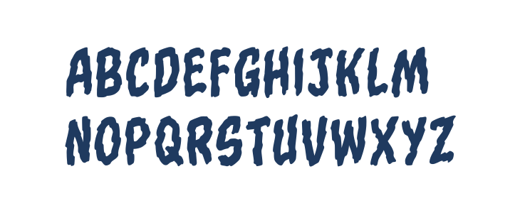 Torn Asunder BB Regular Lowercase