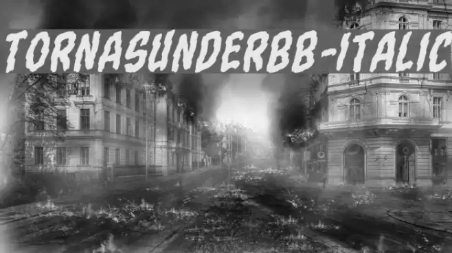 TornAsunderBB-Italic Font examples