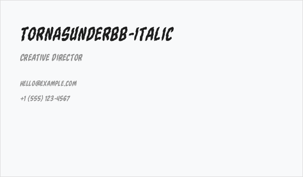 TornAsunderBB-Italic Business Card