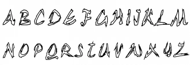 TornUpAndLovingIt Schriftart Groß