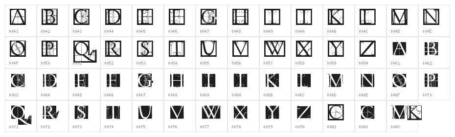 TornielloInitials Character Map