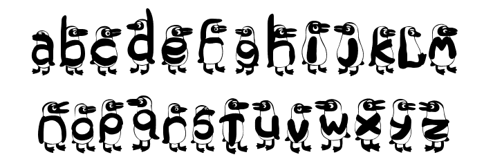 Toronto Zoo Penguins Font LOWERCASE