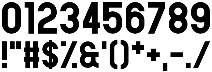 Torque Sense Font OTHER CHARS