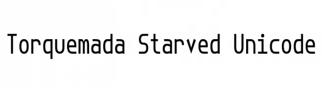 Torquemada Starved Unicode  フリーフォントのダウンロード