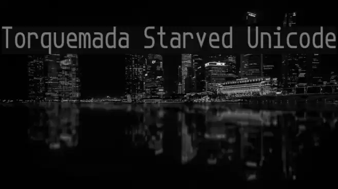 Torquemada Starved Unicode Шрифта examples