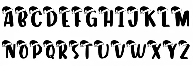 Tortello-SantaHat 字体 大写