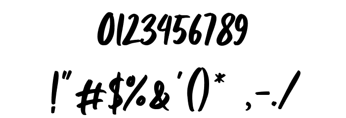 Tortilla Script Font OTHER CHARS