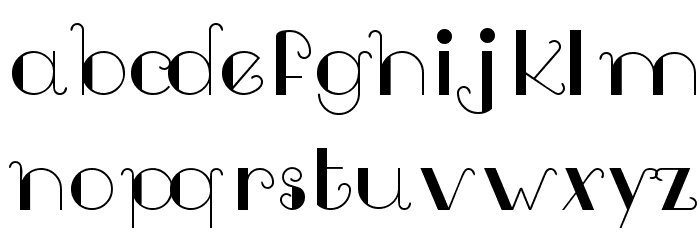 Tortillon Tryout Font LOWERCASE