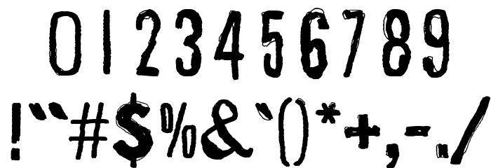 Torture, Dark Font OTHER CHARS