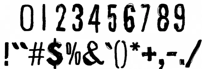 Torture, Dark Font OTHER CHARS