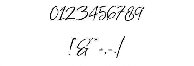 Tosca Pen Font OTHER CHARS