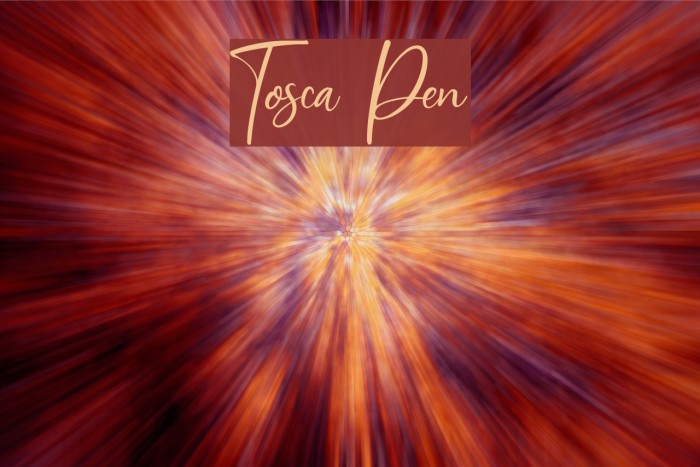 Tosca Pen Font examples