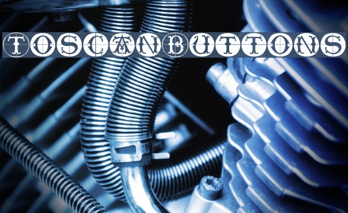 ToscanButtons Font examples