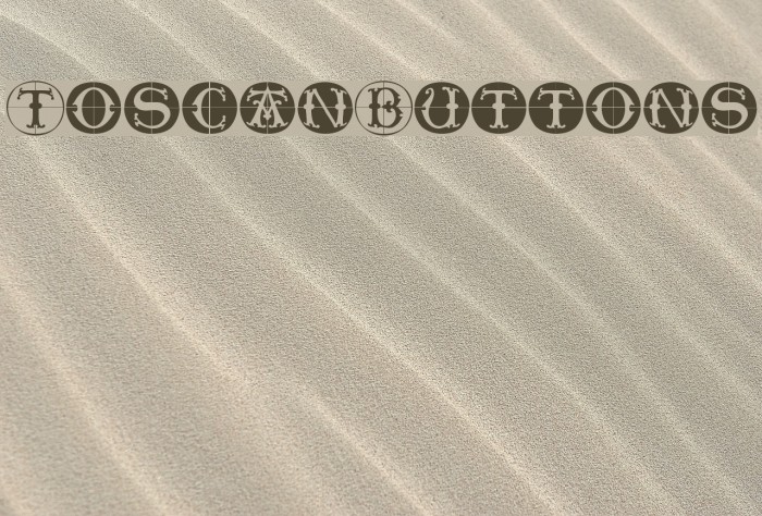 ToscanButtons Font examples