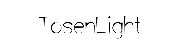 Tosen Light  les polices de caractères gratuit tlcharger