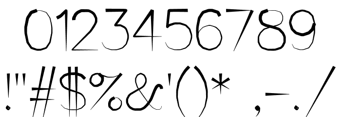 Tosen Light フォント その他の文字