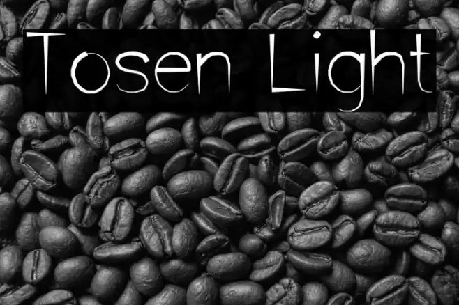 Tosen Light Шрифта examples