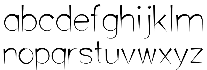 Tosen Light フォント 小文字