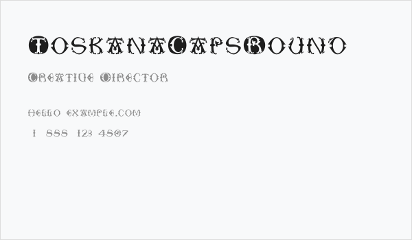 ToskanaCapsRound Business Card