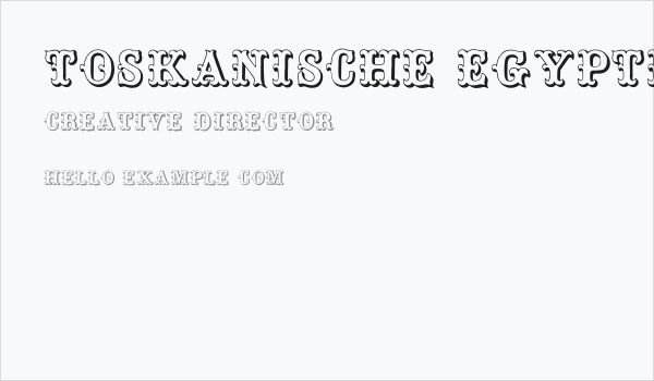 Toskanische Egyptienne Initialen Business Card