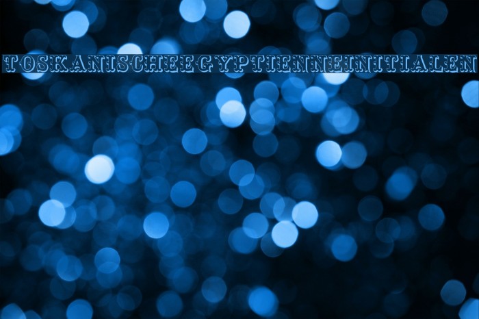 ToskanischeEgyptienneInitialen Font examples
