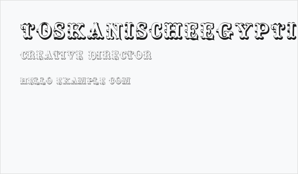 ToskanischeEgyptienneInitialen Business Card